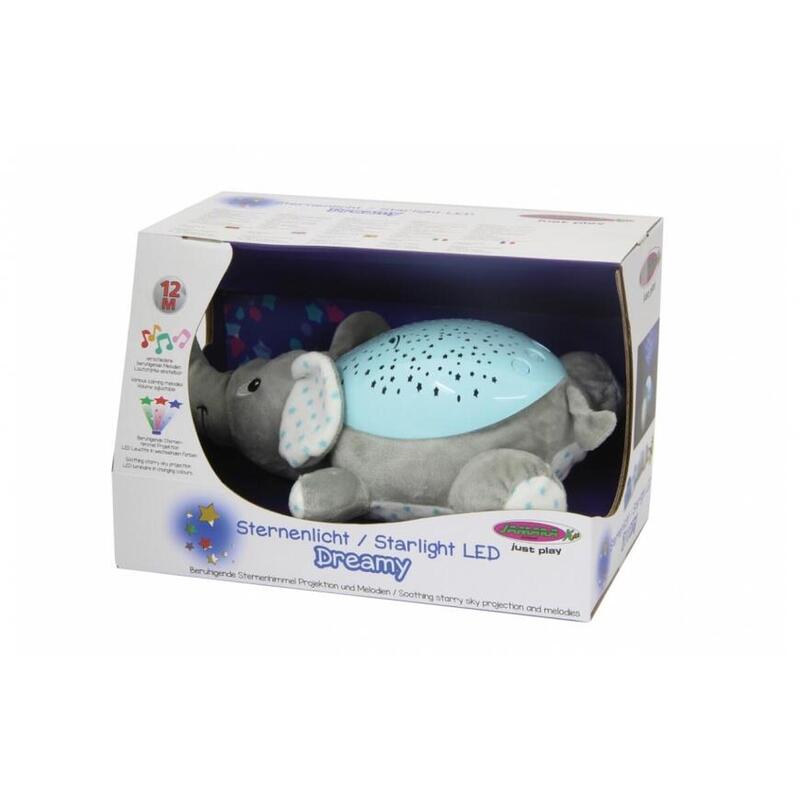 Nachtlamp Dreamy Elephant led 32 cm grijs/blauw