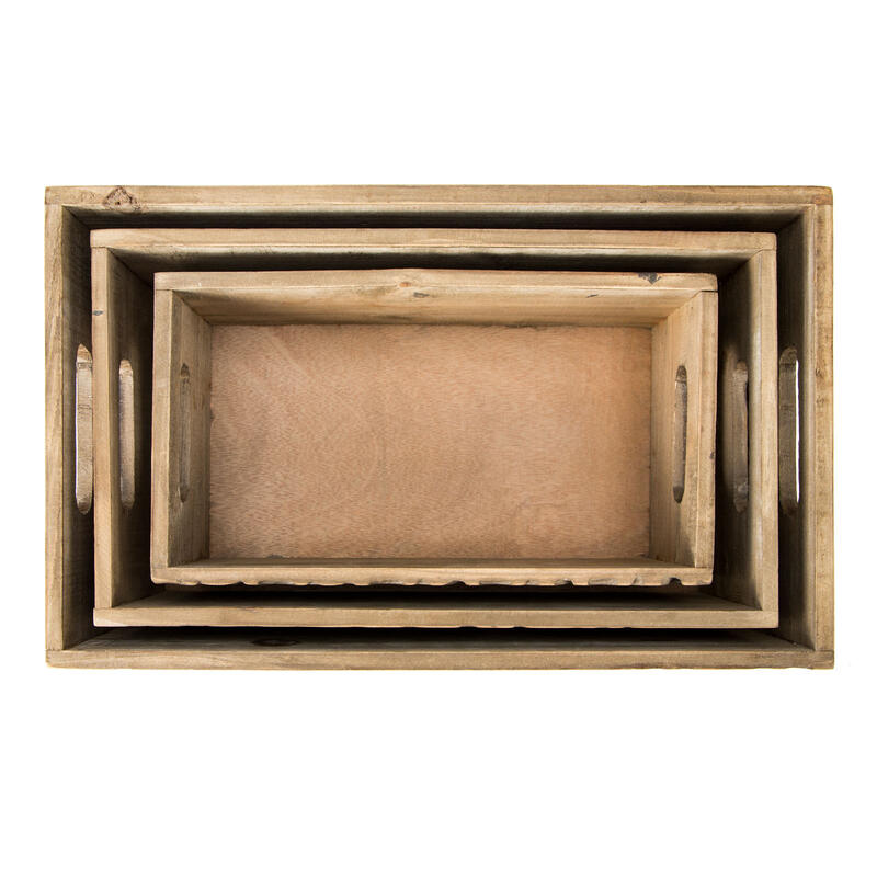 Conjunto de 3 caixas de madeira | Série myns