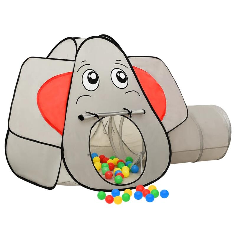 Tenda de brincar em forma de elefante 174x86x101 cm cinzento