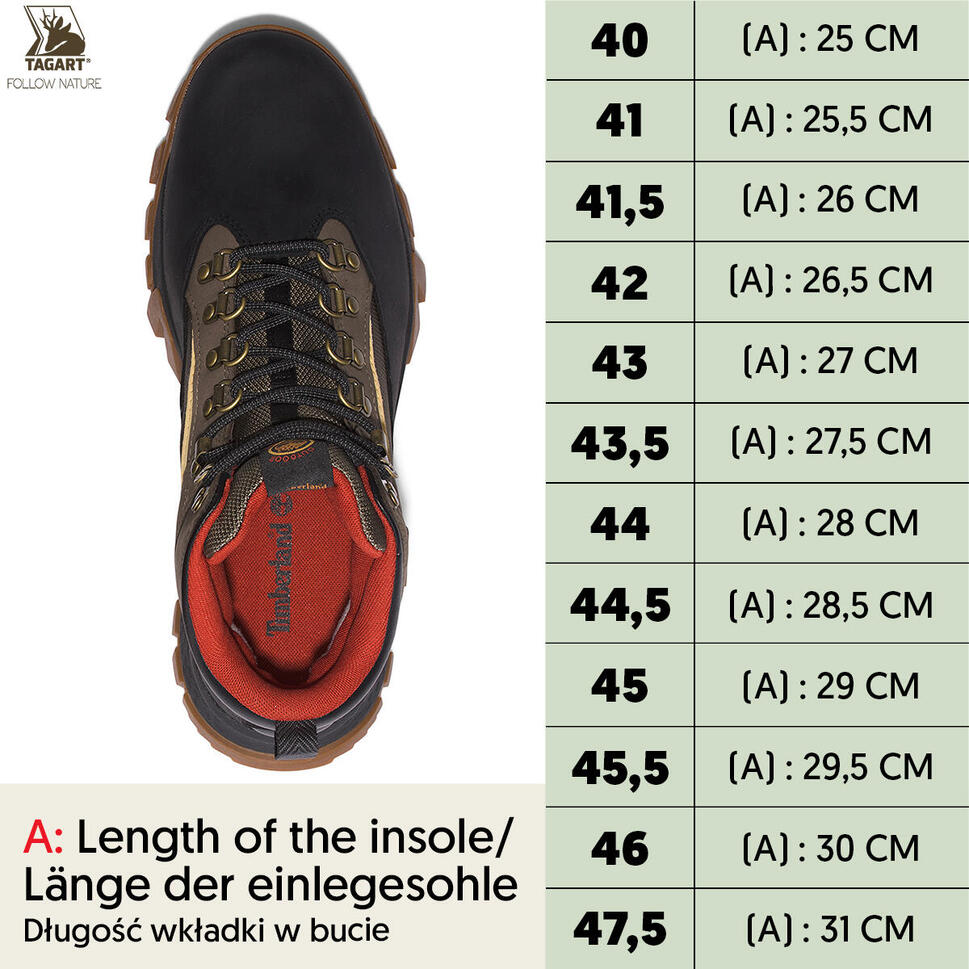 Trzewiki Timberland Mt Lincoln Peak Mid Gtx Black wodoodporne z GORE-TEX