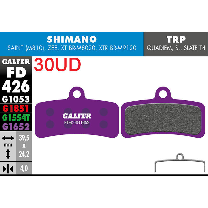 Plaquette de frein Galfer Shimano Saint 810, Zee 2/2