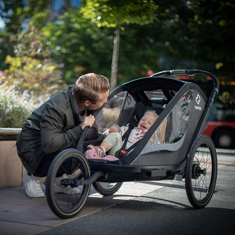 Remorque à vélo convertible poussette "Cocoon One" Hamax