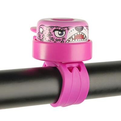 Campanello da Bici per Bambini | Leopardo Viola | Crazy Safety | Facile da Usare