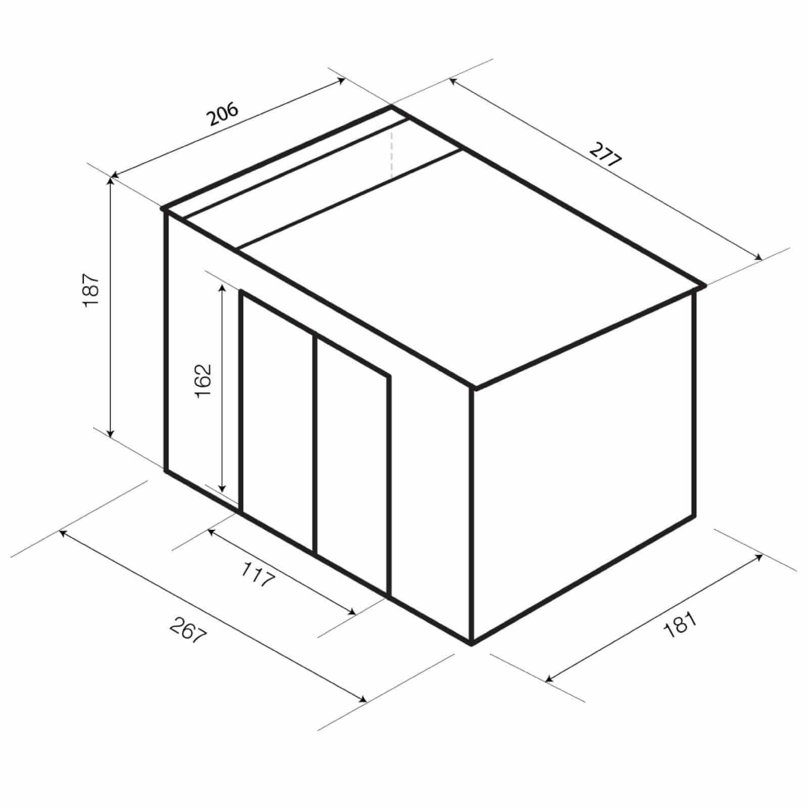 Caseta Metálica Gardiun London 5,71 m² Exterior 206x277x187 cm Acero Galvanizado 4/4