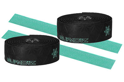 Supacaz super sticky kush galaxy stuurlint zwart / celeste inclusief aluminium
