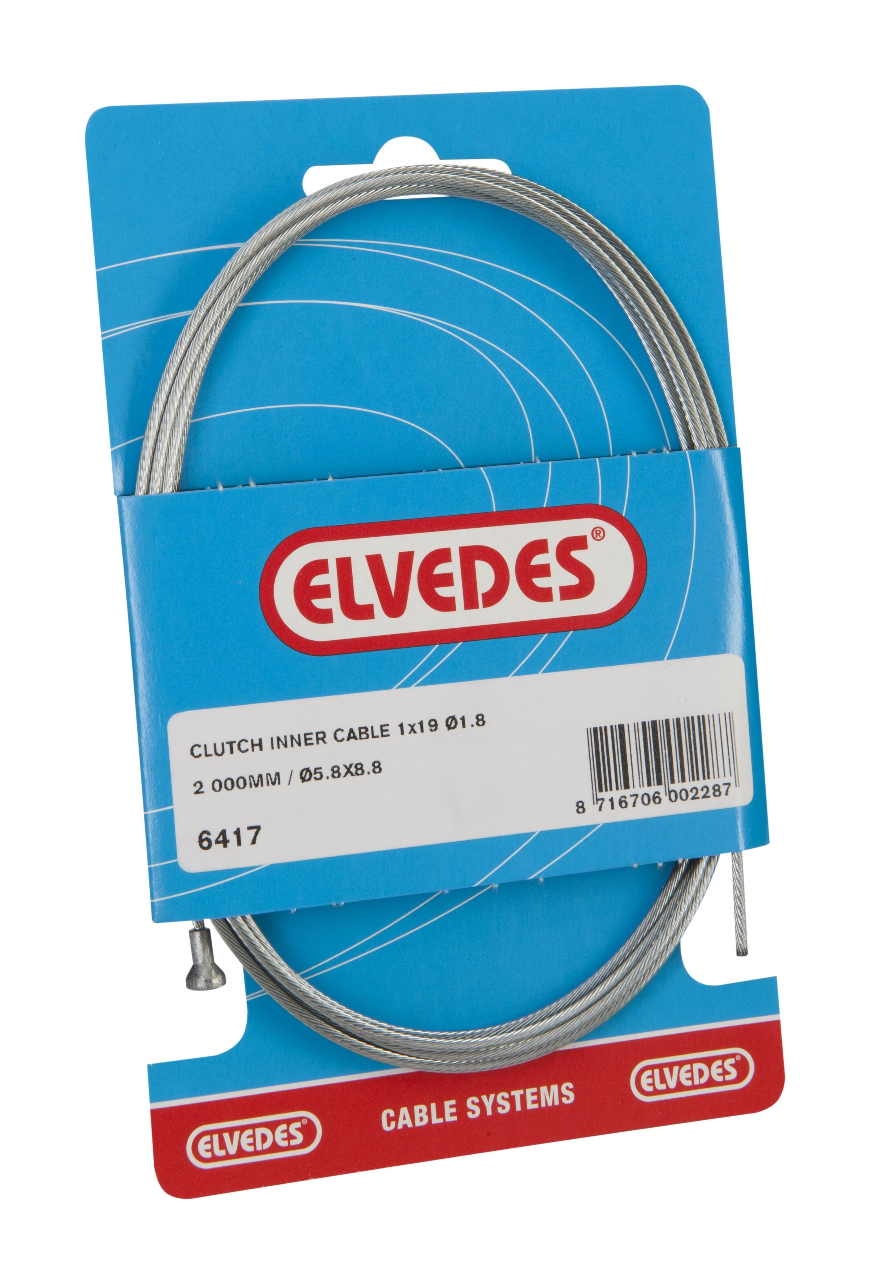 Câble Intérieur d'Embrayage Elvedes 2000mm Zingué avec V-Nipple 3/3