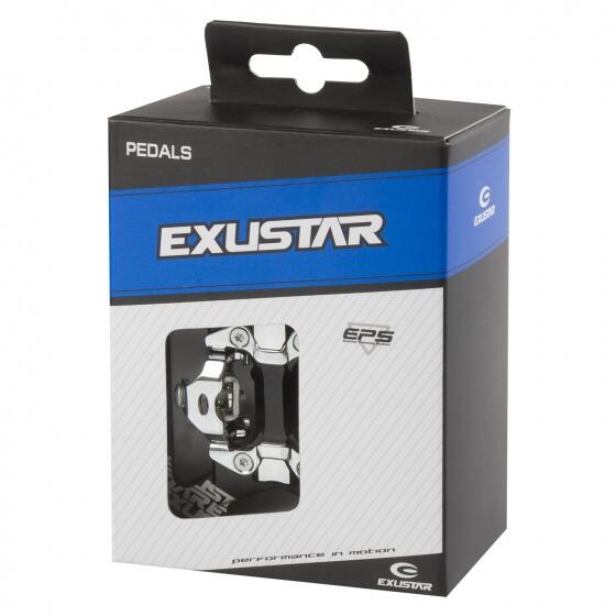 Pedali clip Exustar MTB 9/16 neri, set 2/5