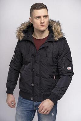 LONSDALE Herren Winterjacke mit Kapuze normale Passform JARRETH