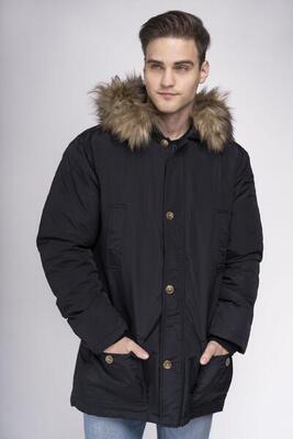 LONSDALE Herren Winterjacke mit Kapuze normale Passform STREETLAM