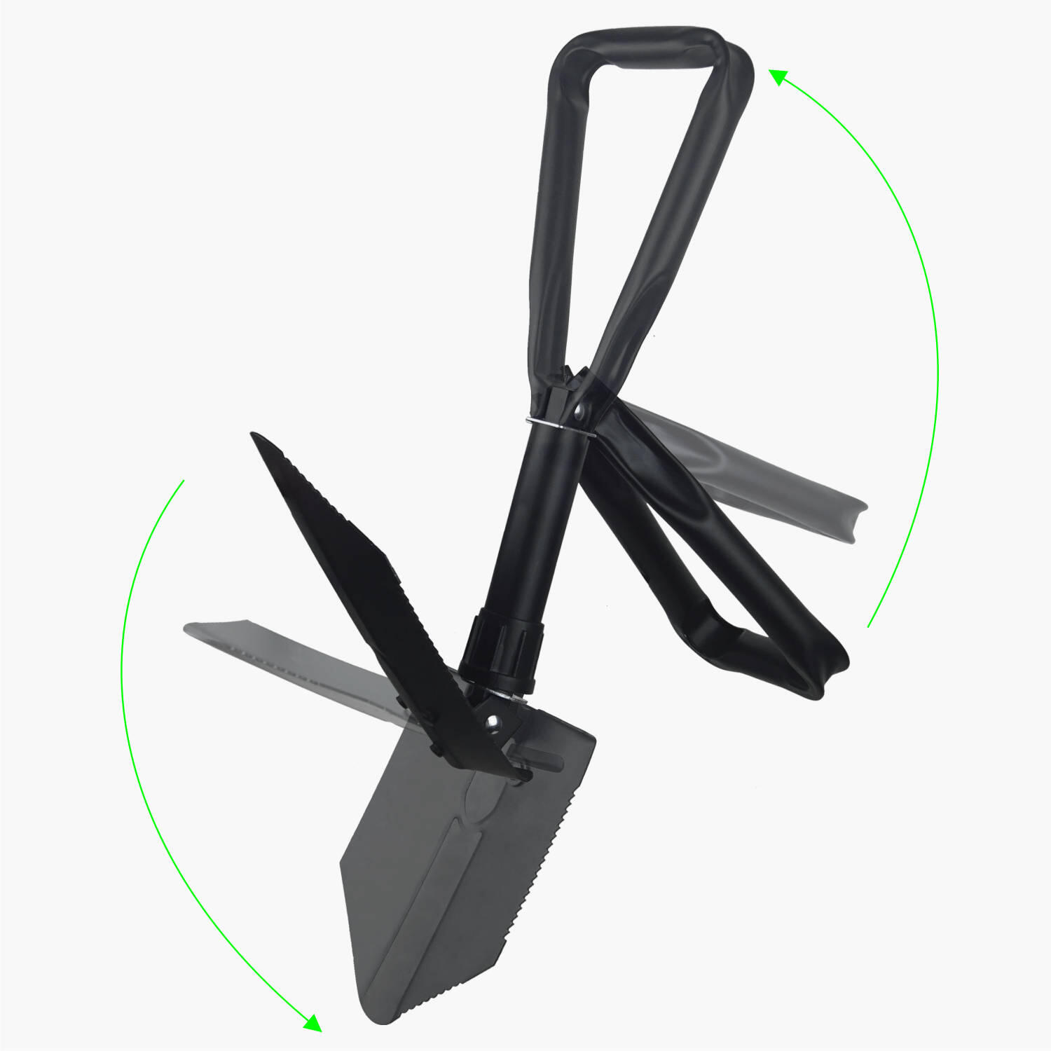 Lomo Tri Folding Army Entrenching Tool Shovel - Black 2/7