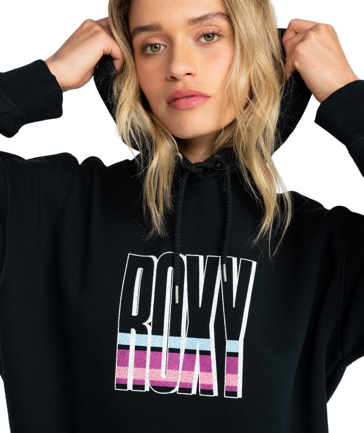 Sudadera con capucha para mujer Roxy Thats rad en color negro 4/5