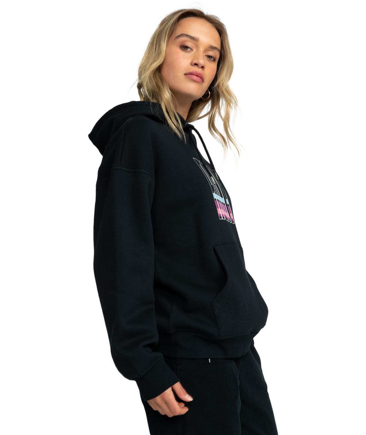 Sudadera con capucha para mujer Roxy Thats rad en color negro 3/5