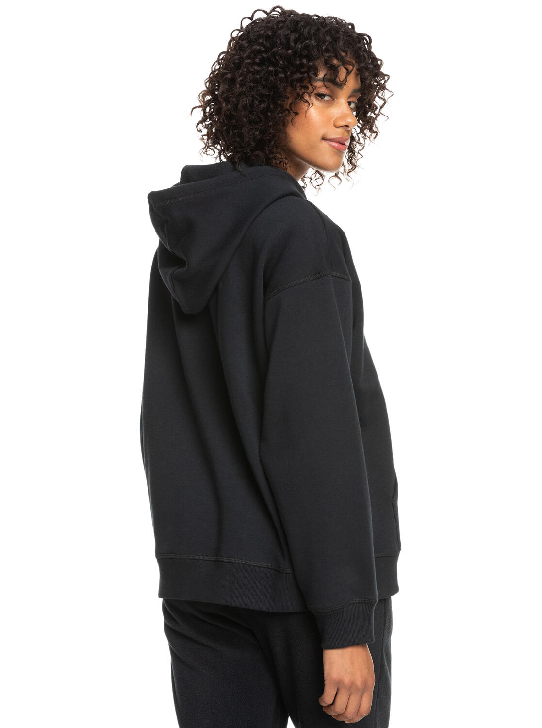 Sudadera con capucha para mujer Roxy Thats rad en color negro 2/5