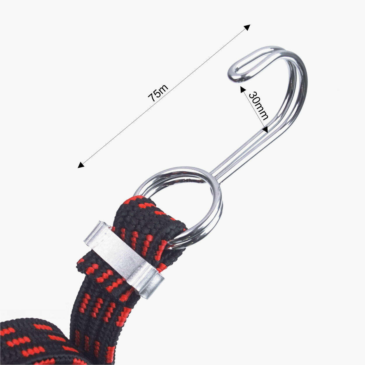 Lomo Flat Bungee - Red 1M - 1 Pair 3/5