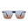 WIND O003 Adult Unisex Folding Sunglasses - Brush Silver / Blue Gradient Orange