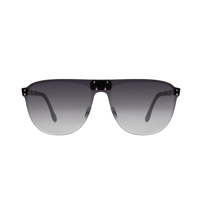 Halo O009 Adult Unisex Folding Sunglasses - Matte Black / Grey Gradient