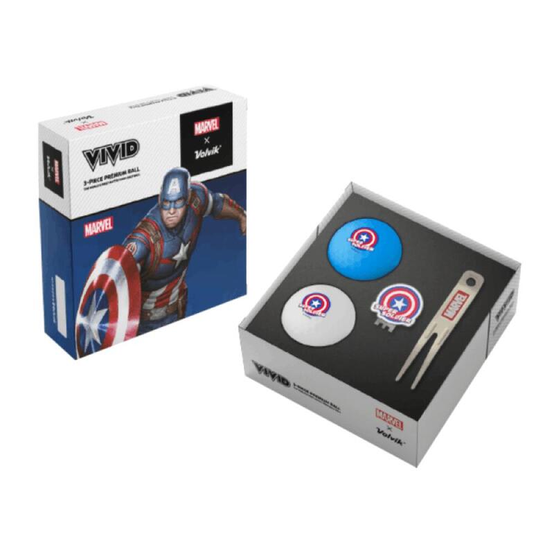 Conjunto de bolas de golfe Volvik Pitch Captain America