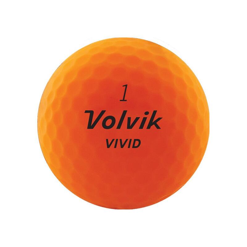 Caixa de 12 bolas de golfe Volvik Vivid Laranja