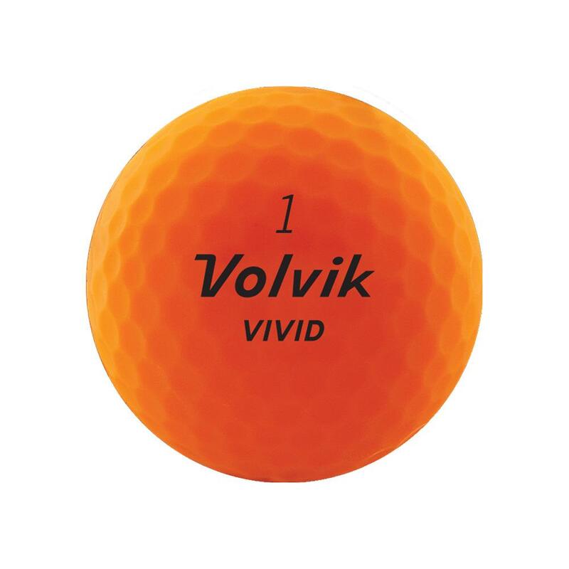 Doos met 12 Volvik Vivid Oranje Golfballen