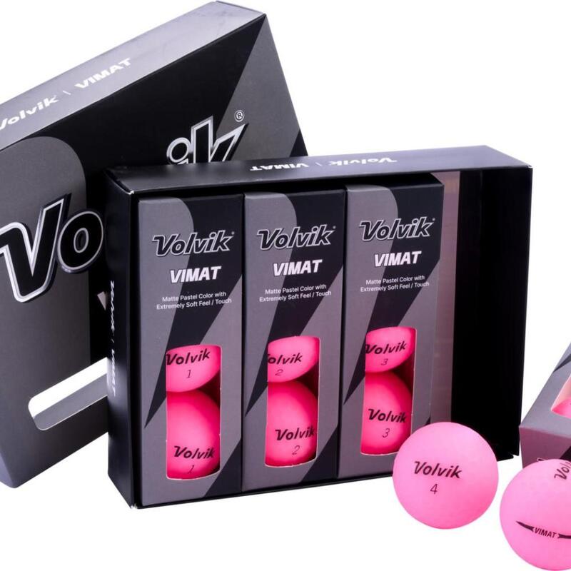 Caixa de 12 bolas de golfe Volvik Vimat Soft Rosa