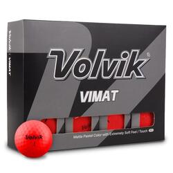 Boite de 12 Balles de Golf Volvik Vimat Soft Rouge