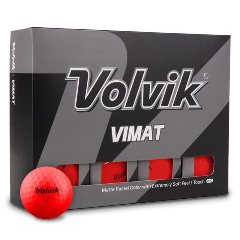 Caja de 12 bolas de golf Volvik Vimat Soft Rojo