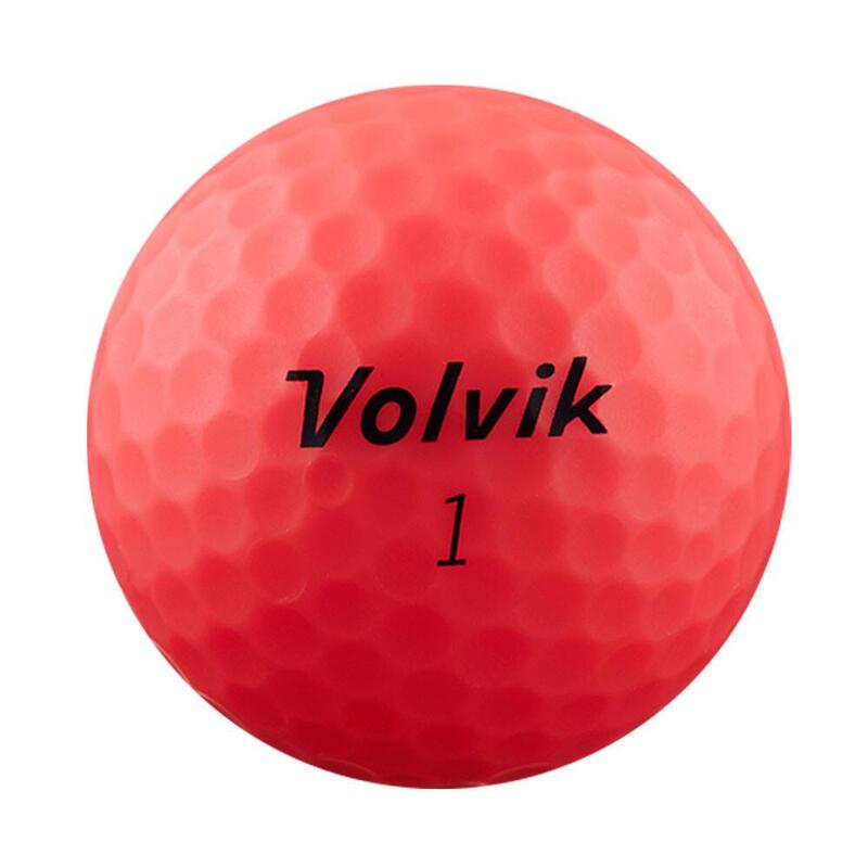 Doos met 12 Volvik Vimat Zacht Rood Golfballen