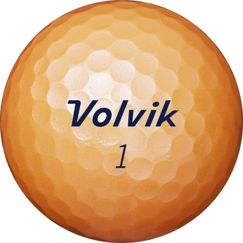 Caja de 12 bolas de golf Volvik Solice Naranja