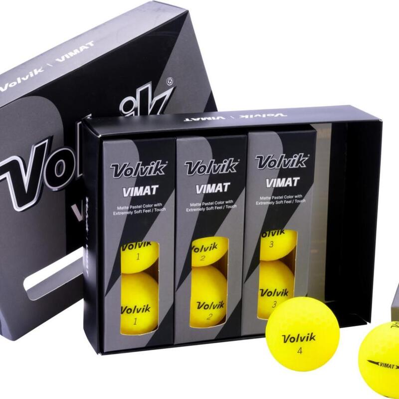 Caixa de 12 bolas de golfe Volvik Vimat Soft Amarelo