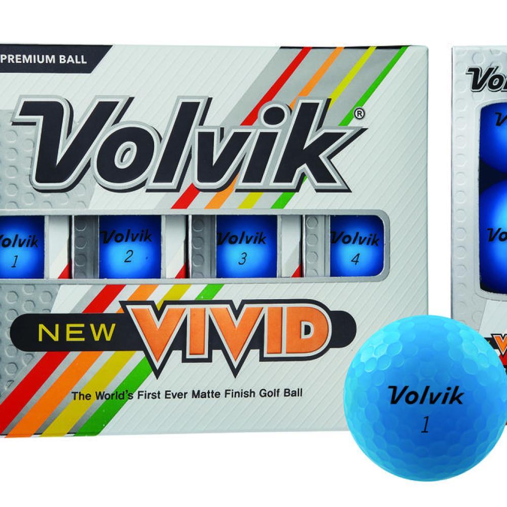 Caixa de 12 bolas de golfe Volvik Vivid Azul 1/2