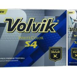 Boite de 12 Balles de Golf Volvik S4 Blanche