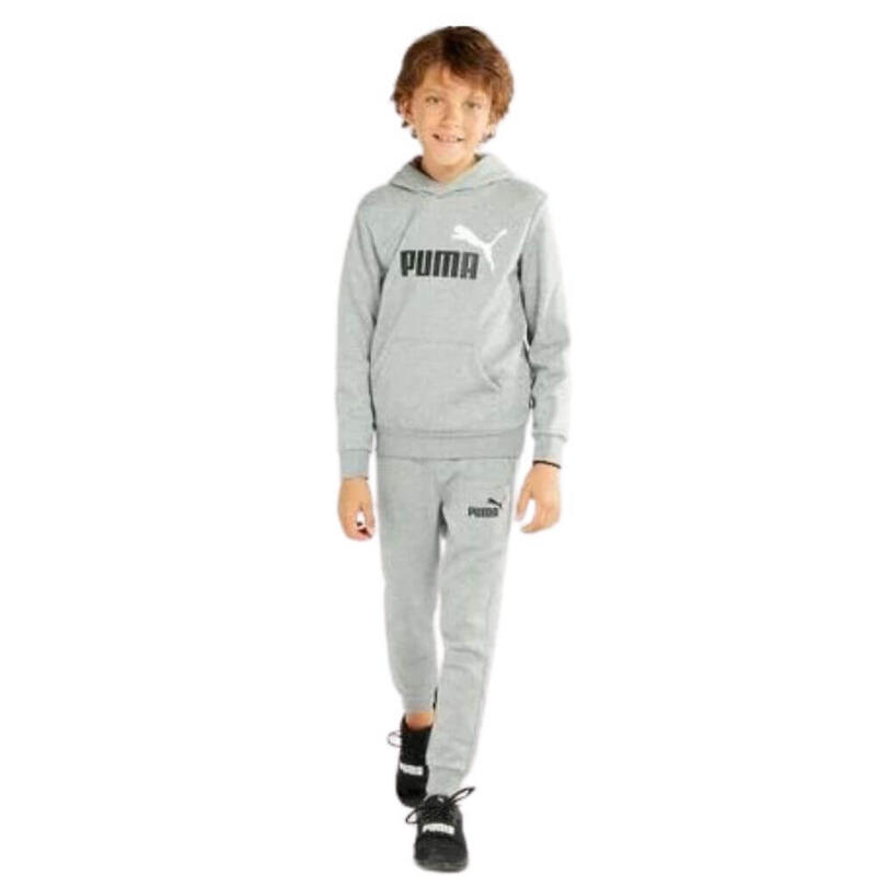 CALÇAS DE GINÁSTICA CRIANÇA  Algodão PUMA ESS+ 2 Col logo. CINZENTO