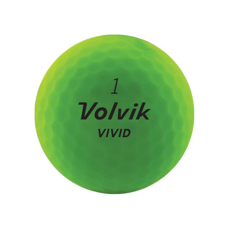 Doos met 12 Volvik Vivid Groen Golfballen