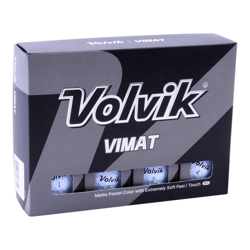 Caixa de 12 bolas de golfe Volvik Vimat Soft Branco