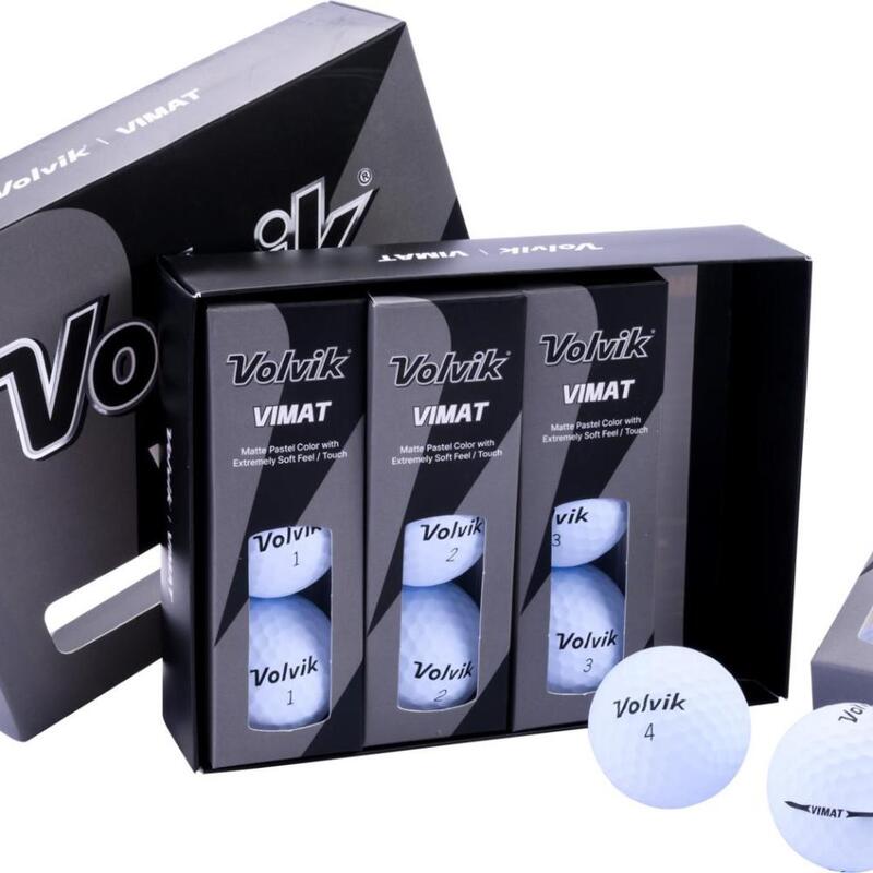 Caja de 12 bolas de golf Volvik Vimat Soft Blanco