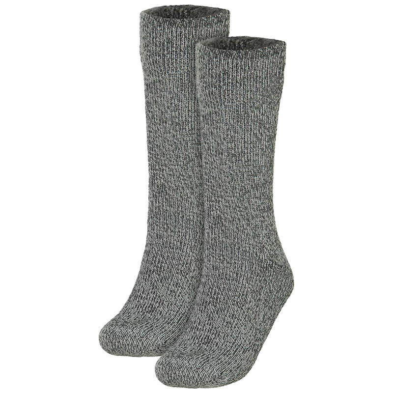 Thermo sokken dames - Medium Grijs - 1-Paar - Thermo sokken dames maat 35/38