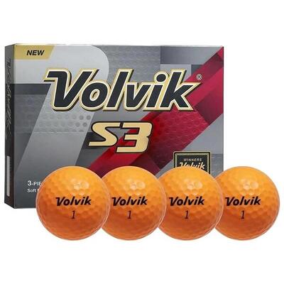 Doos met 12 volvik s3 golfballen oranje