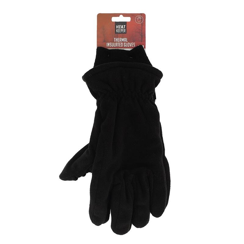 Heatkeeper – Thermo-Thinsulation-Fleece-Handschuhe für Herren – Schwarz – S/M –