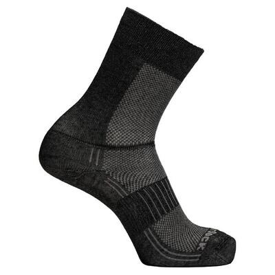 Wrightsock coolmesh crew - grijs/zwart - dubbellaags anti-blaar sokken