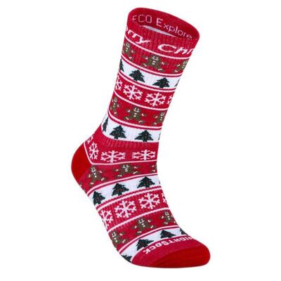 Wrightsock eco explore crew - rood - dubbellaags anti-blaar sokken