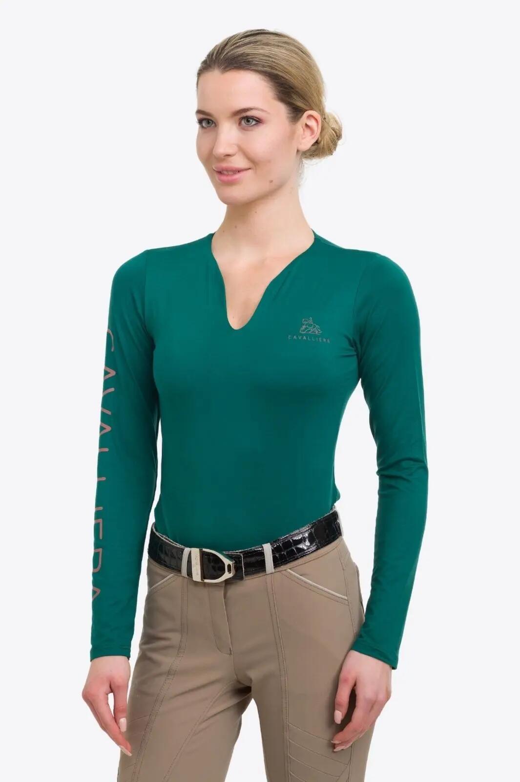 High Performance Lovas Felső Rose Gold - Hosszú Ujjú, smaragdzöld 3/7