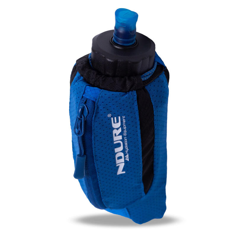 NDURE Soft Flask Handheld 350 ML BLAUW