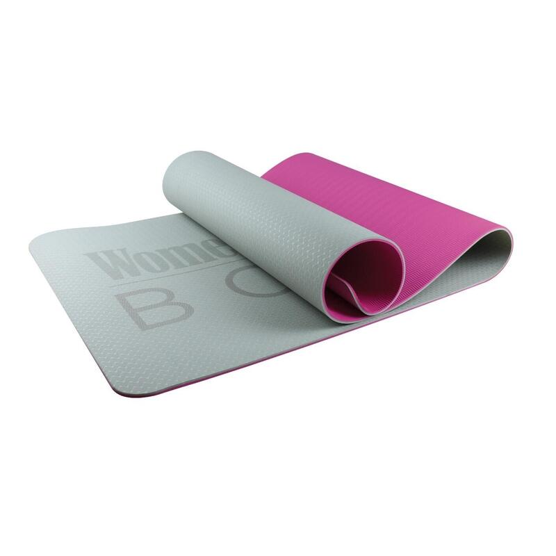 Women’s Health, Yoga Mat Fitnessmat, Anti Slip, Sport Mat, Roze/Wit