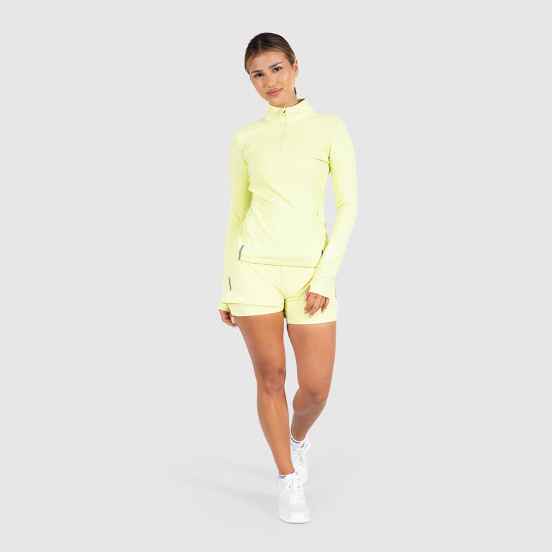 Damen Trainingsjacke Half Zip Fastlane Lime für Sport & Freizeit