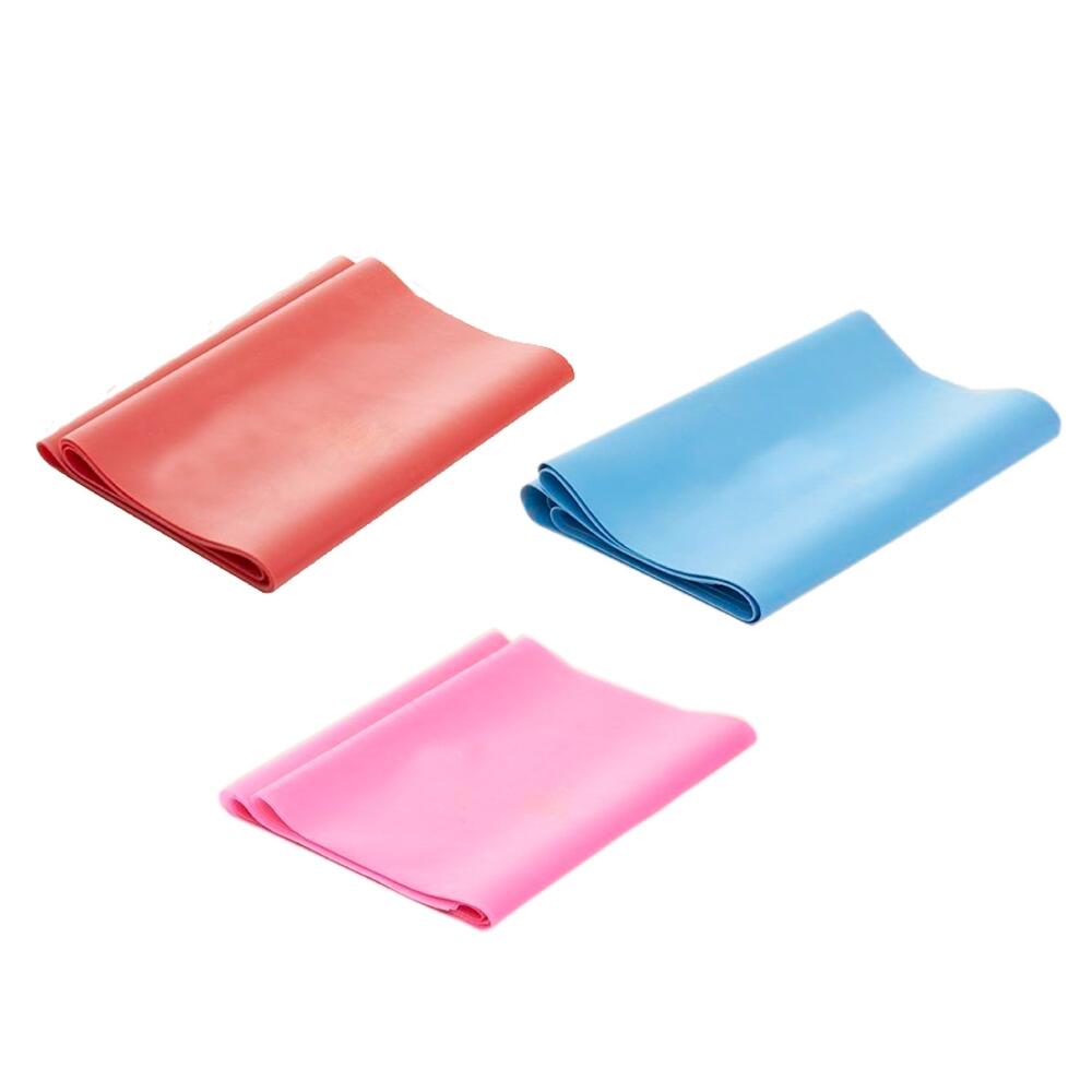 Pack of 3 Elastic Resistance Bands, Various Colors