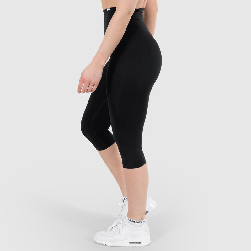 Damen Capri Leggings Caprice Schwarz für Sport & Freizeit