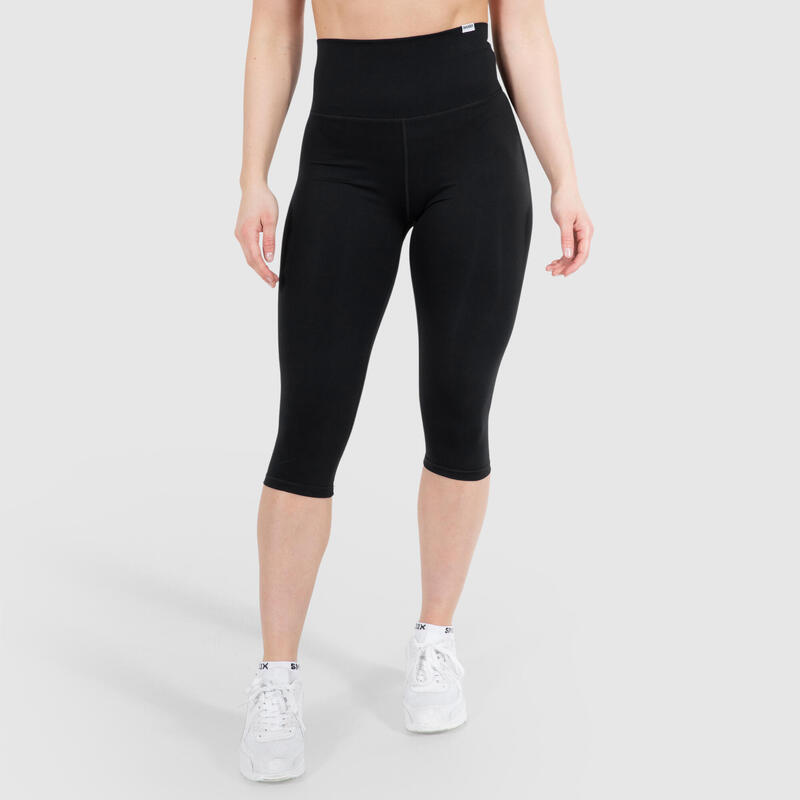 Damen Capri Leggings Caprice Schwarz für Sport & Freizeit