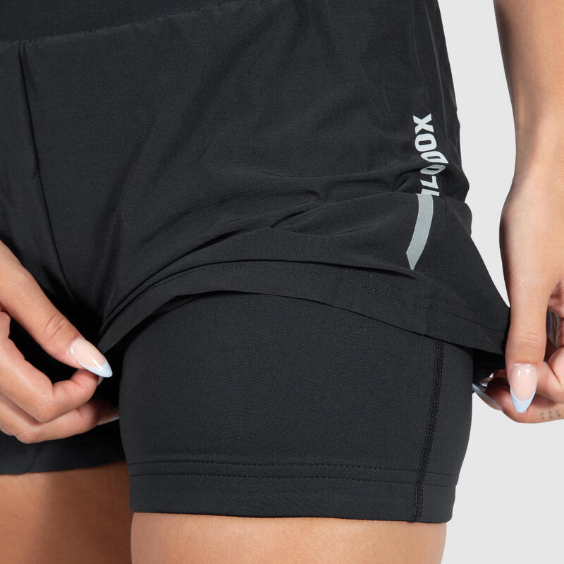 Damen Shorts Fastlane Schwarz für Sport & Freizeit