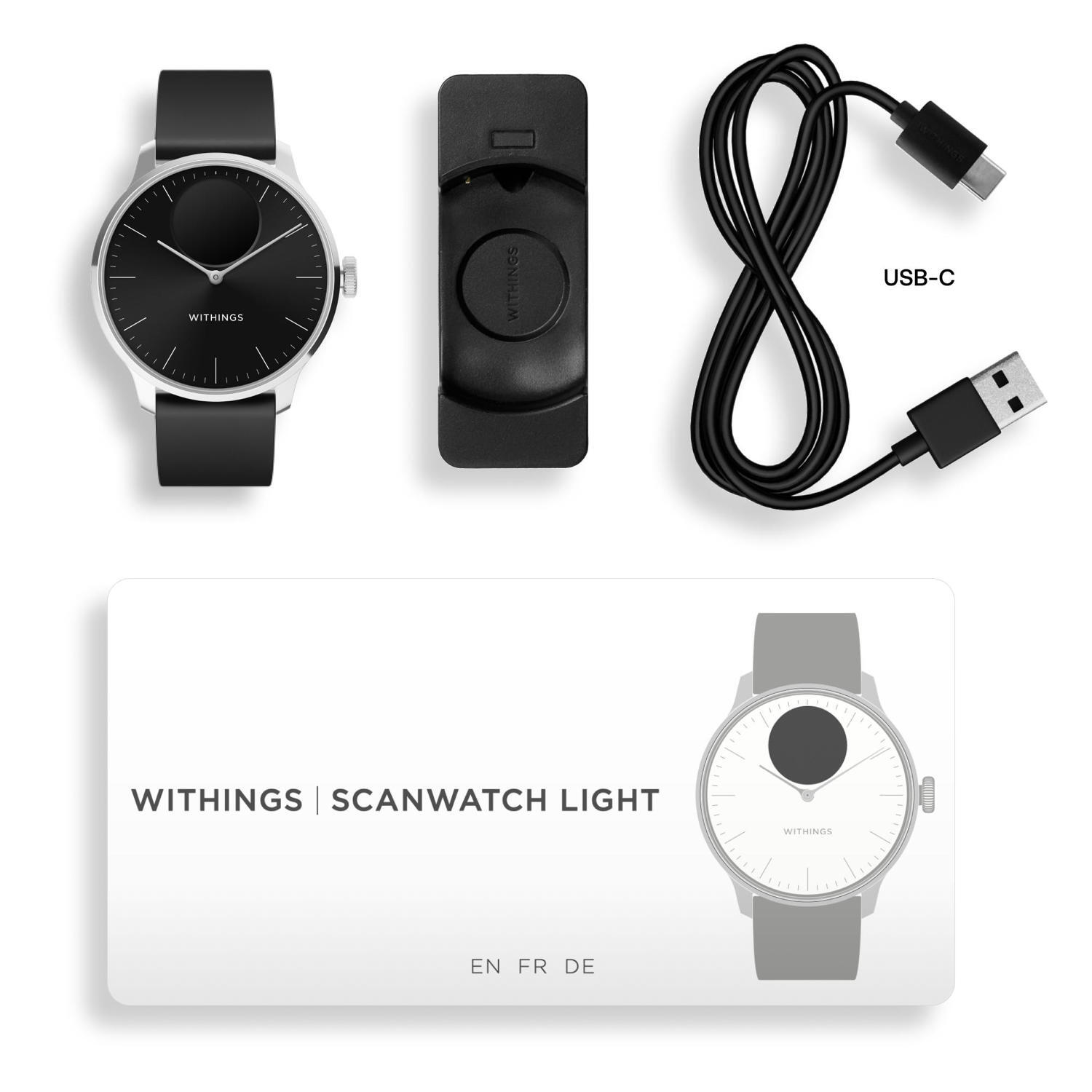 WITHINGS ScanWatch Light - Smartwatch per la salute cardiovascolare, 37mm Nero 6/7