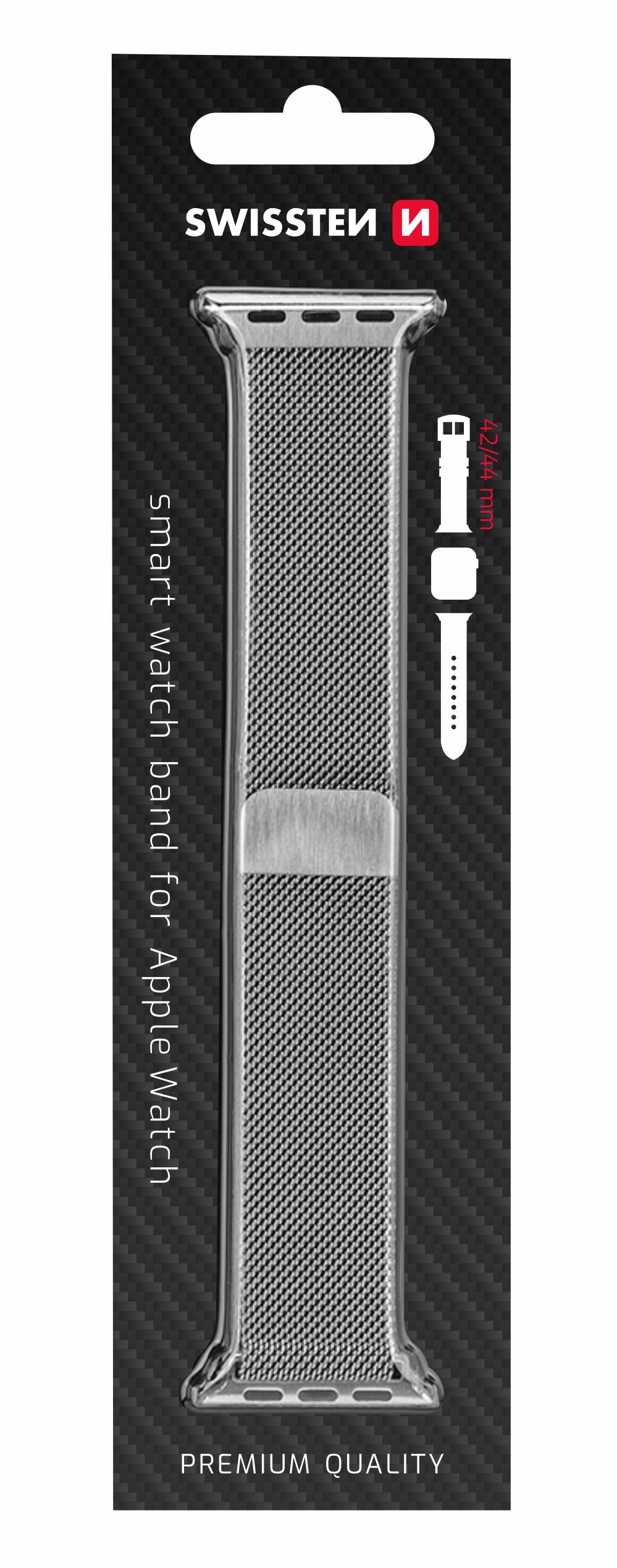 Pulseira Swissten Mesh Band for Apple Watch 42-44mm cinza 2/2